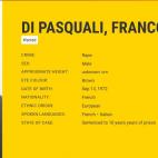 Ficha de François Di Pasquali