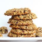 With mashed bananas, pitted dates and hemp hearts, these giant cookies will keep you full till lunch. Get the recipe from Kitchen Magpie here.