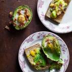 You can have this avocado beauty on its own with bacon (or no bacon) or top it on toast. Get the recipe from White on Rice Couple here.