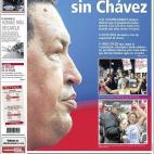 Este diario colombiano lleva fotos de venezolanos llorando su muerte . En su edición digital recoge una noticia con la reacción de las FARC, que califican su desaparición de "desoladora".