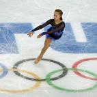 Russia's Julia Lipnitskaia performs in the Women's Figure Skating Team Short Program at the Iceberg Skating Palace during the 2014 Sochi Winter Olympics on February 8, 2014. AFP PHOTO / ADRIAN DENNIS (Photo credit should read ADRIAN D...