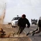 Imagen de los combates en Libia para derrocar a Muammar Gaddafi en marzo de 2011.