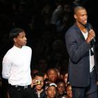 NEW YORK, NY - AUGUST 25: ASAP Rocky and Jason Collins speak onstage during the 2013 MTV Video Music Awards at the Barclays Center on August 25, 2013 in the Brooklyn borough of New York City. (Photo by Neilson Barnard/Getty Images for MTV)