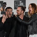 30 Seconds to Mars at the MTV Video Music Awards August 25, 2013 at the Barclays Center in New York. AFP PHOTO/Stan HONDA (Photo credit should read STAN HONDA/AFP/Getty Images)