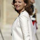 Valerie Trierweiler, companion of France's president-elect Francois Hollande arrives at the Elysee presidential Palace in Paris, to attend an official investiture ceremony during which her companion will be invested as France's president, on May...