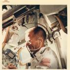 Walter Schirra, retrato del astronauta Walter Cunningham, Apollo 7, octubre de 1968