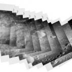 Fotografía panorámica de MendeleevBasin, Apollo 10, mayo de 1969