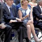 En la fotografía, Gallardón y la por entonces presidenta de la Comunidad de Madrid, Esperanza Aguirre, durante un acto en Madrid en junio de 2012.