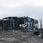 Una terminal destruida, retratada el 7 de febrero de 2015.