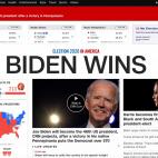 Así han contado los medios la victoria de Biden