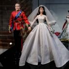 Las figuras de la boda de Guillermo, el nieto de Isabel II de Inglaterra, y Kate Middleton.
