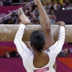La gimnasta estrella de los Juegos Olímpicos, Gabrielle Douglas, perdió el balance en la barra de equilibrio durante la final de este aparato en gimnasia artística quedando en séptimo sitio, el pasado 07 de agosto.