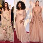 De izquierda a derecha: Jennifer Aniston, Keira Knightley, Oprah Winfrey , Jennifer Lopez y Eniko Parrish. 