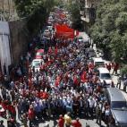 En Beirut, la marcha del 1 de Mayo ha sido convocada por el partido comunista.