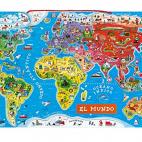 Puzzle magn&eacute;tico Mapa del Mundo en madera (39,50 euros)