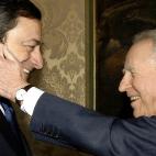 Con Carlo Azeglio Ciampi, en 2005, cuando estaba en el Tesoro italiano.