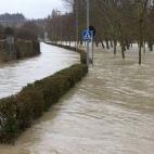 Desbordamiento del río Arga en Navarra