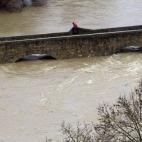 Desbordamiento del río Arga en Navarra