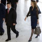 Con su marido, el presidente de Brasil Luiz Inacio Lula da Silva y su mujer, Marisa Leticia, el 23 de octubre de 2008.