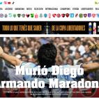 La portada de Olé, uno de los medios deportivos más importantes del mundo