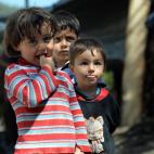Los refugiados pertenecen a todas las etnias que viven en Siria. Estos niños son Turquemanos. (MIGUEL MEDINA/AFP/Getty Images)