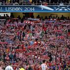 Atletico Madrid fans show their support in the stands