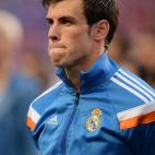 Real Madrid's Gareth Bale lines up before the game