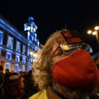 Un ciudadano en Madrid en contra de la guerra de Ucrania.