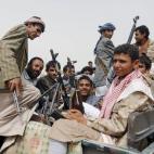 Rebeldes hutíes, avanzando hacia Aden, la capital donde quedan restos del último Gobierno yemení.
