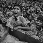 Rohingya Refugees Flee Into Bangladesh (Refugiados rohingya huyen a Bangladesh)