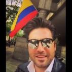 La intenci&oacute;n era buena, pero... David Bustamante, &eacute;sa es la bandera de Colombia.[Mayo de 2016]