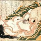 El sueño de la esposa del pescador, Hokusai, 1814