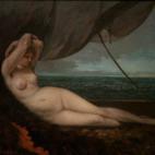 Desnudo reclinado junto al mar, Gustave Courbet