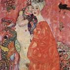 Las amigas, Gustav Klimt, 1916–17, (Galería Welz, Salzburg, destruído más tarde)