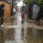 Calle inundada en Rep&uacute;blica Dominicana.