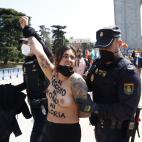 Femen trata de boicotear un acto franquista en Madrid