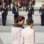 Letizia con Juliana Awada en el Palacio Real
