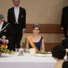 En la cena de gala celebrada por el emperador Akihito en el Palacio Imperial de Tokio en honor de los reyes de Espa&ntilde;a y de su visita oficial a Jap&oacute;n.