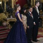 En la cena de gala en honor al presidente de Perú, Ollanta Humala, y su esposa, Nadine Heredia
