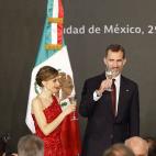 En la cena de estado ofrecida por el presidente de México, Enrique Peña Nieto, a los reyes de España