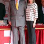 En el Día de la Banderita, junto al rey Juan Carlos en Madrid.
