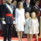 Con Felipe y sus hijas en el acto de proclamación