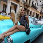 En el desfile de Chanel en La Habana (Cuba)