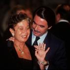 Morgan junto al expresidente del Gobierno José María Aznar durante un acto público