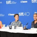 En la conferencia de prensa de Our brand is Crisis, celebrada el sábado 12 de septiembre en el Festival de Cine de Toronto