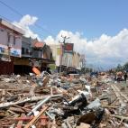 Efectos del terremoto y tsunami en Palu.