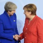 Merkel recibe a la primera ministra británica, Theresa May