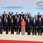 Foto de familia de los líderes durante la cumbre del G20