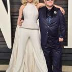Los artistas Lady Gaga y Elton John