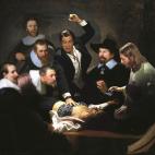 Uma Thurman (Pulp Fiction), en Lecci&oacute;n de anatom&iacute;a del Dr. Nicolaes Tulp, de Rembrandt.